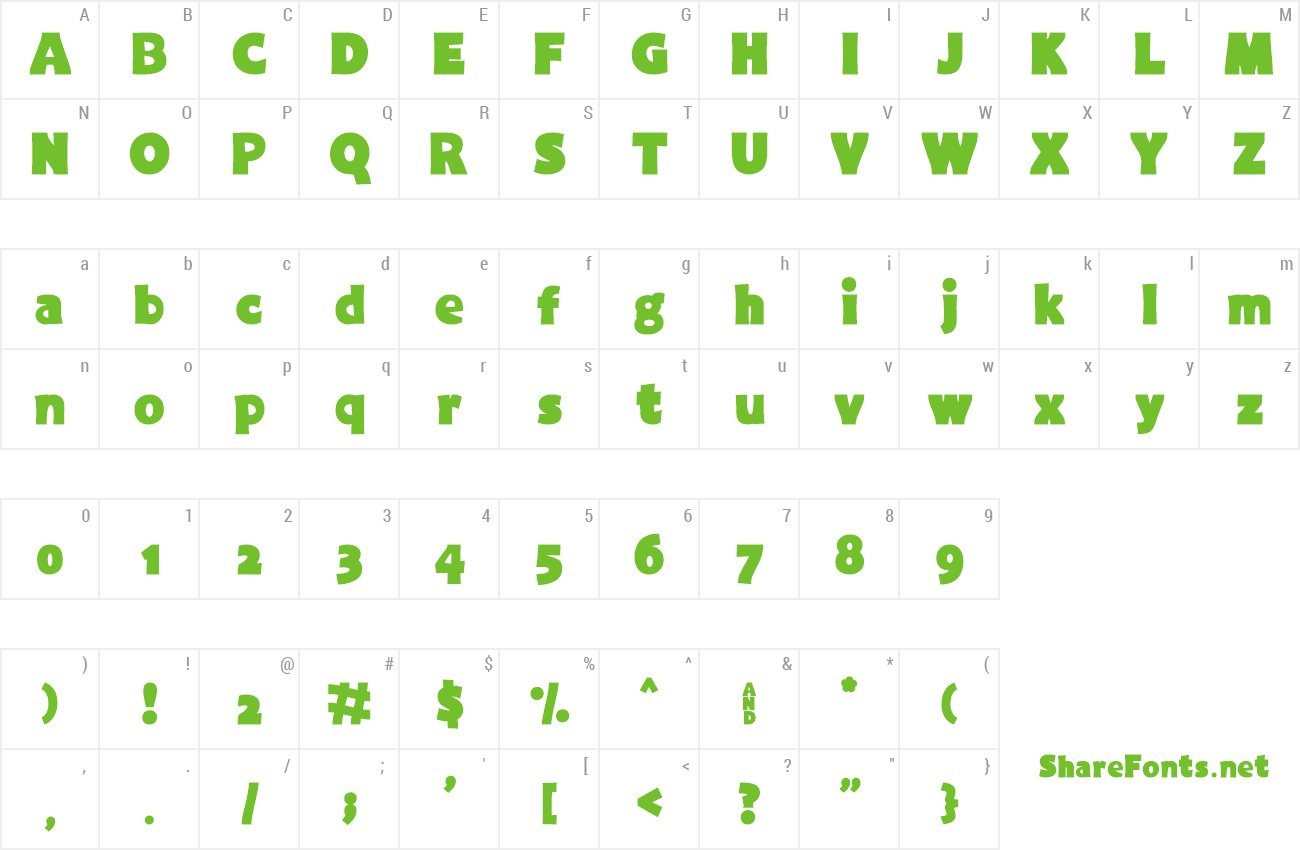 Font Extra Fat preview